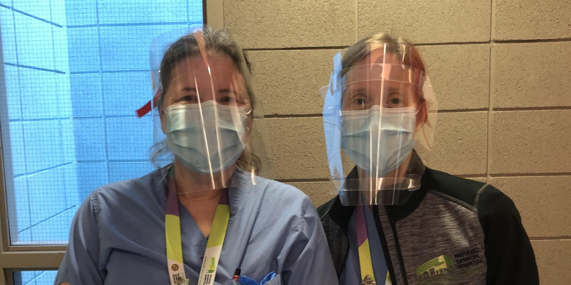 Debbie King, RPN (left), and Dr. Janine McCready, infectious diseases physician at MGH.