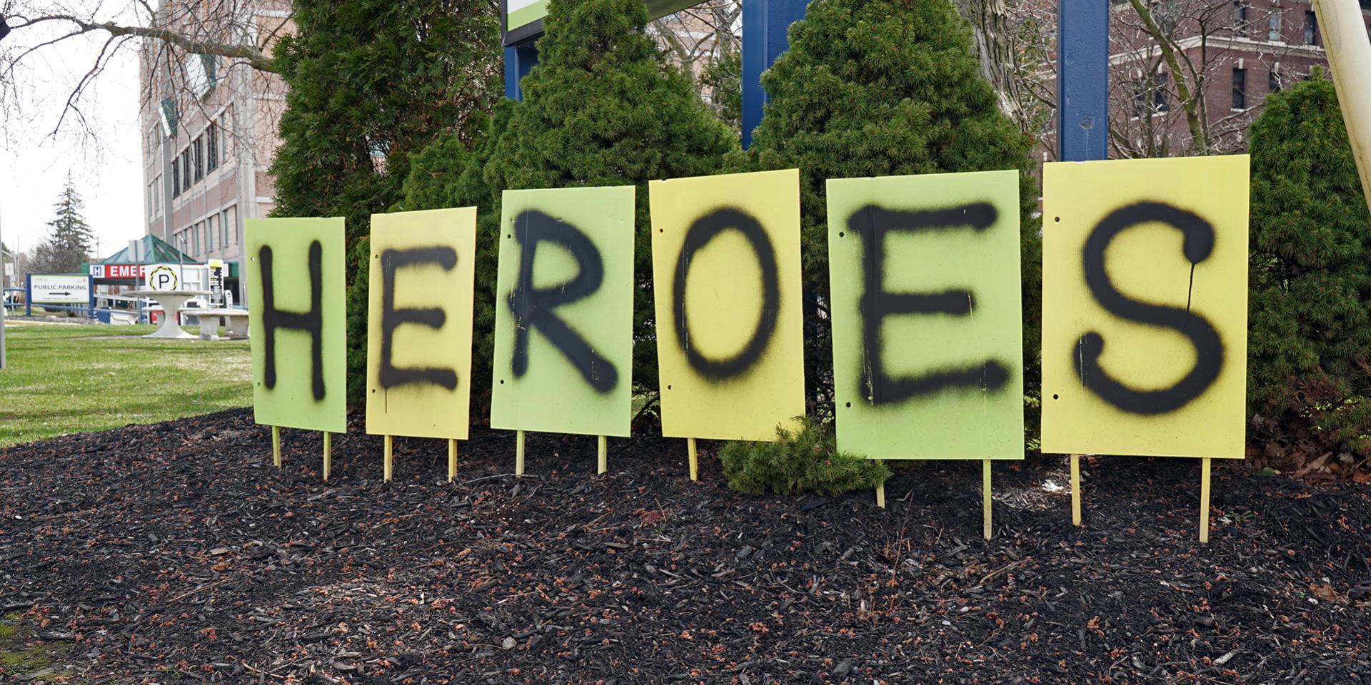 Heroes sign at MGH