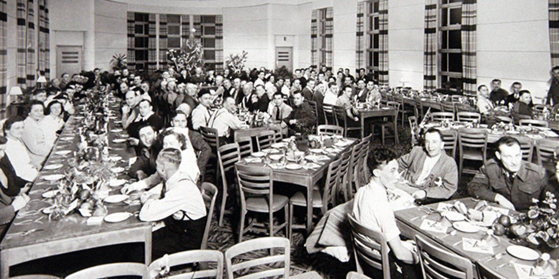 WWII Veterans holiday celebration during the 1940s