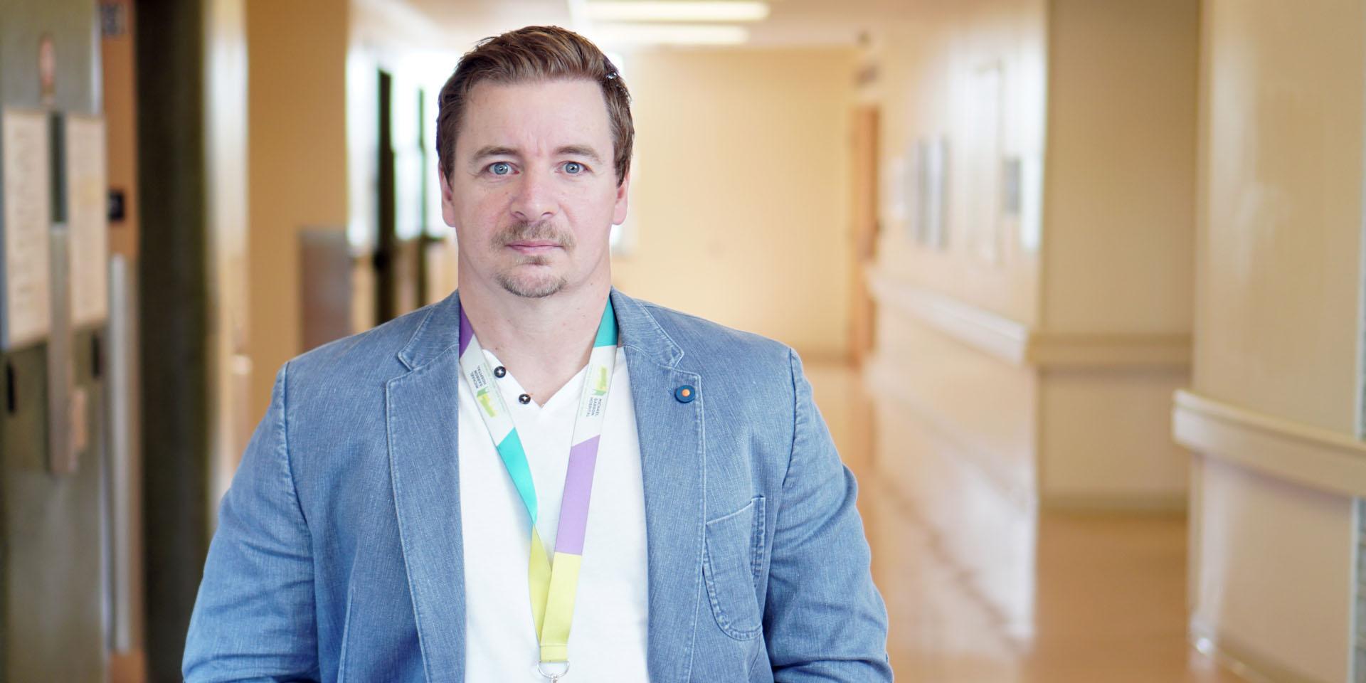 Sean Healey, Social Worker at Michael Garron hospital, experiences firsthand the complex and emotionally-charged cases healthcare providers manage on a daily basis. (Photo: MGH)