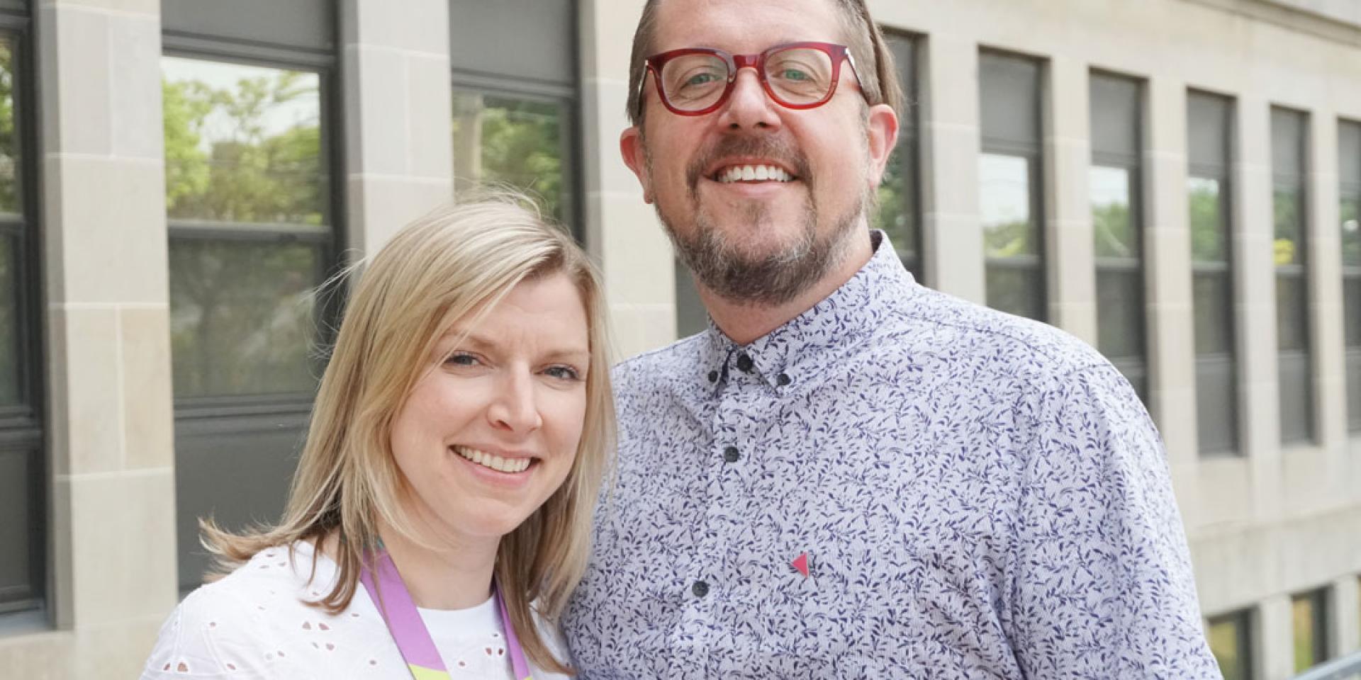 Jeffrey Reffo and Emily Ambos co-facilitate an LGBTQ inclusion training workshop at Michael Garron Hospital on June 7, 2018. (Photo: Ellen Samek)