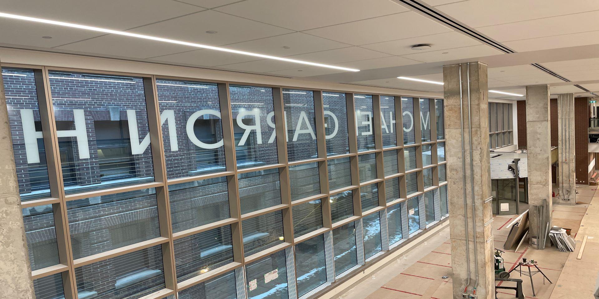 Main lobby of Ken and Marilyn Thomson Patient Care Centre