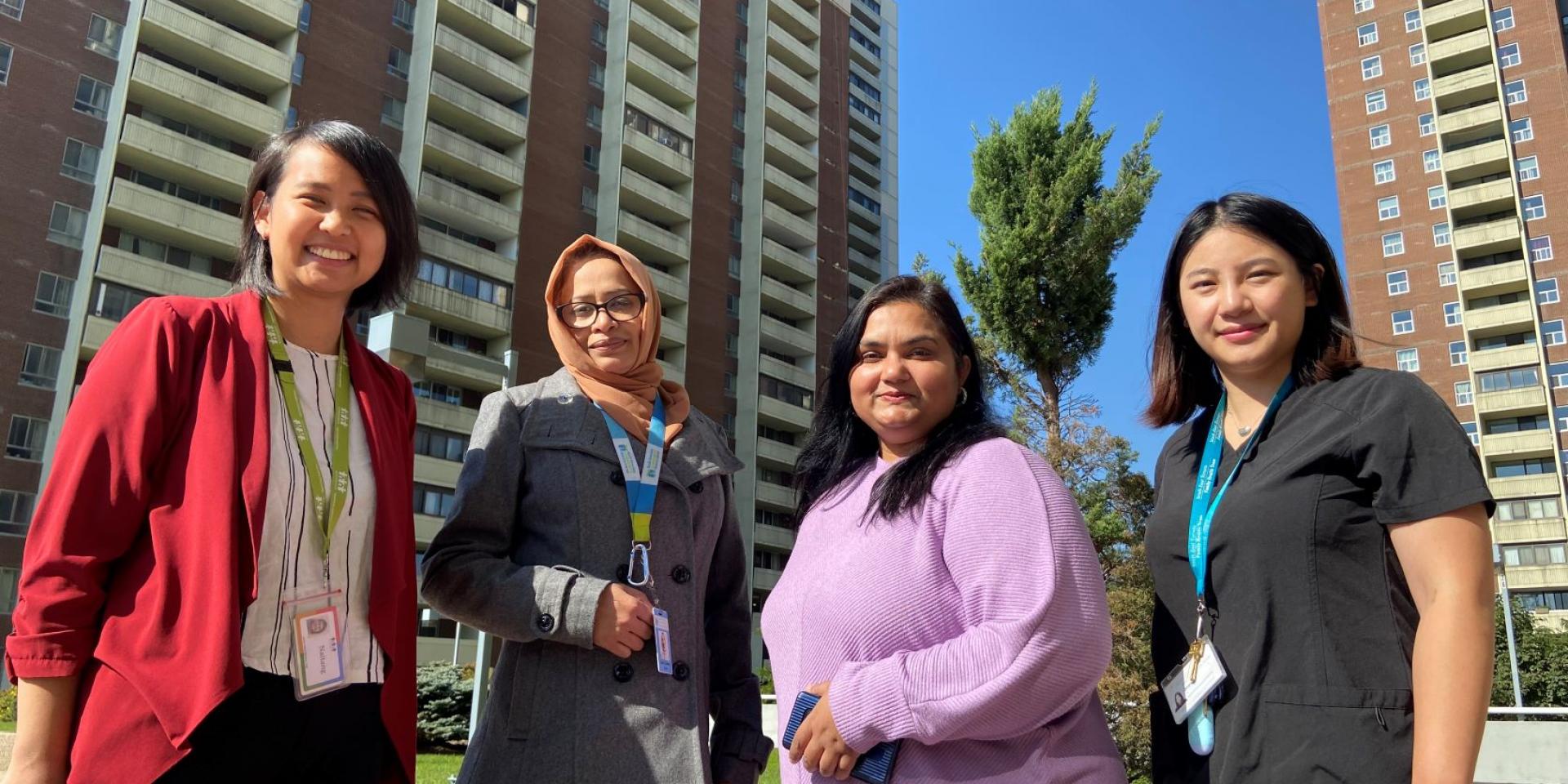 Health Access Taylor-Massey members standing outside smiling