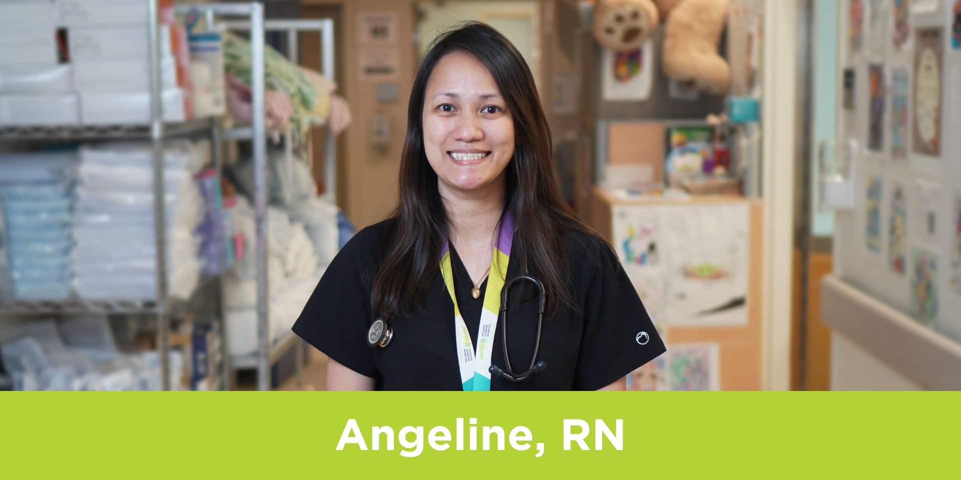 Angeline Uy, Registered Nurse, poses in the hallway of Michael Garron Hospital's Stavro Emergency Department.