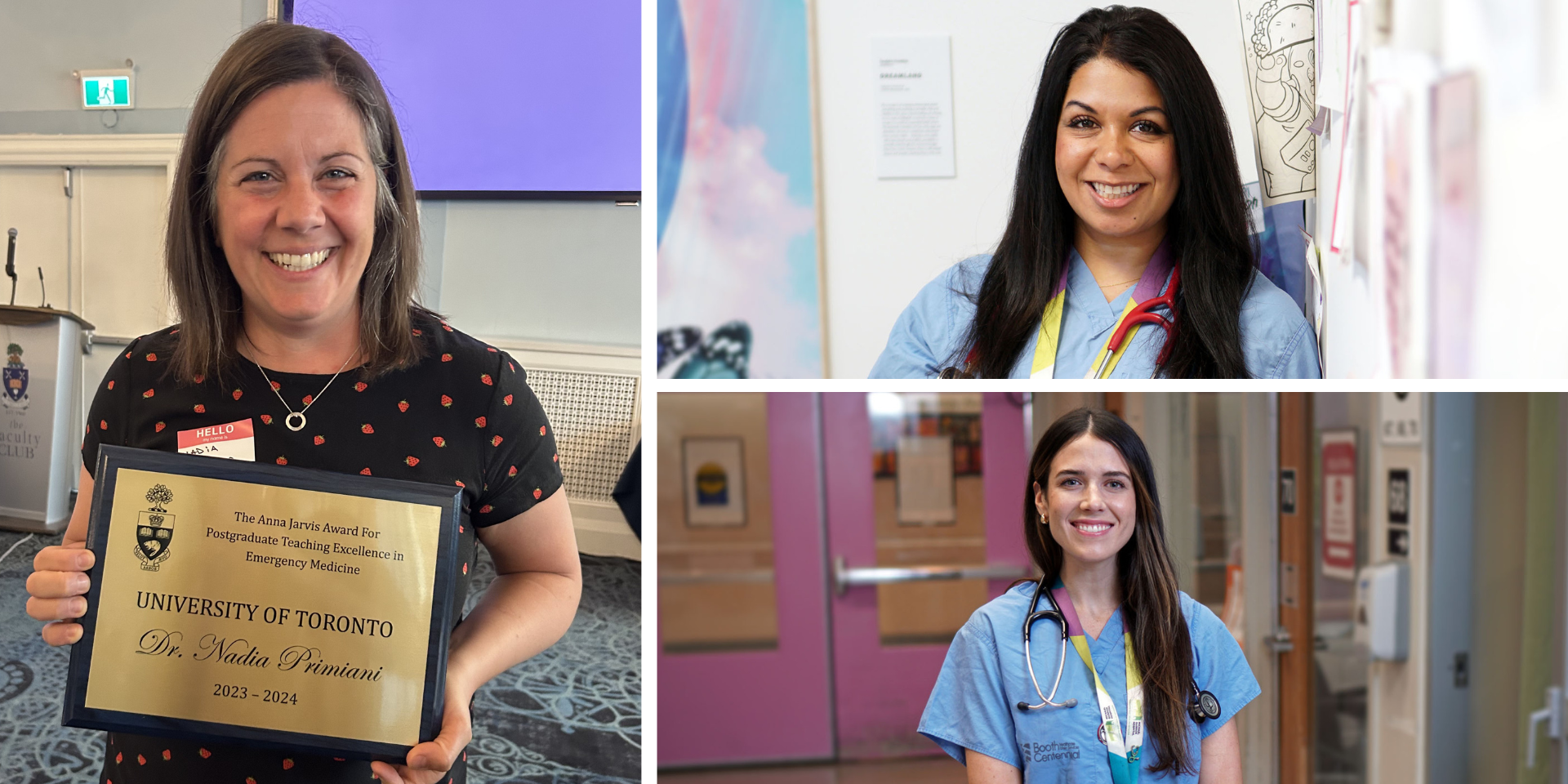 Collage of three doctors at MGH