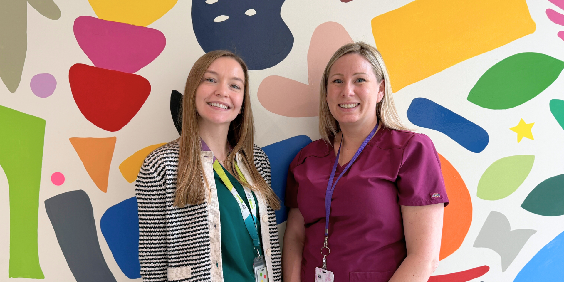 Members of the Pharmacy Department, from left: Cheryl Caskey and Diana Hawkins.