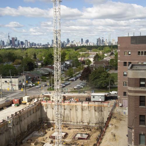 Drone view of first crane