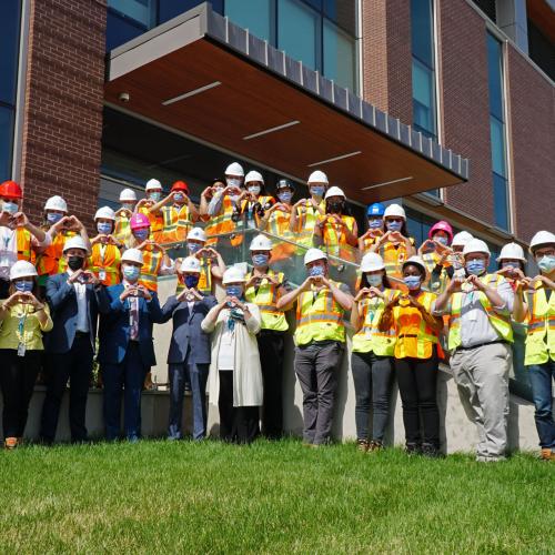 MGH Redevelopment team outside the Thomson Centre