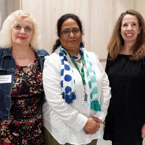 Staff from partner organizations at the grand opening of the Thorncliffe Park Youth Wellness Hub on July 18.