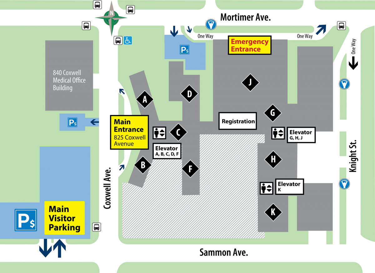 Toronto General Hospital Map Hospital Campus Map | Michael Garron Hospital, Toronto East Health Network  (Mgh/Tehn)