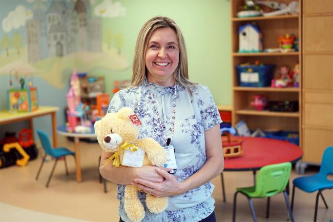 Diana Tustin in one of the hospital's play rooms