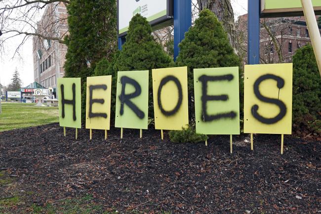 Heroes sign at MGH