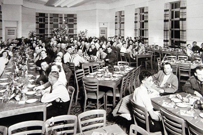 WWII Veterans holiday celebration during the 1940s