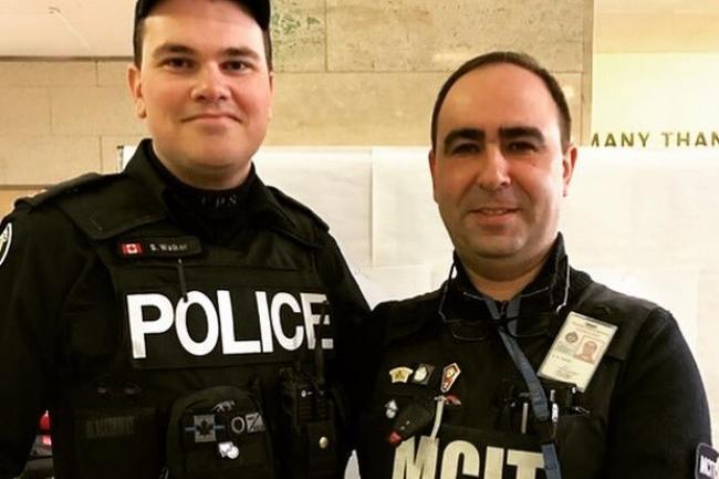 Police Constable Scott Walker and MGH Mental Health Nurse Avi Unger