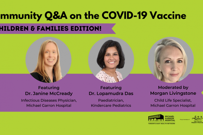 Header image for Vaccine Q&A hosted by MGH.