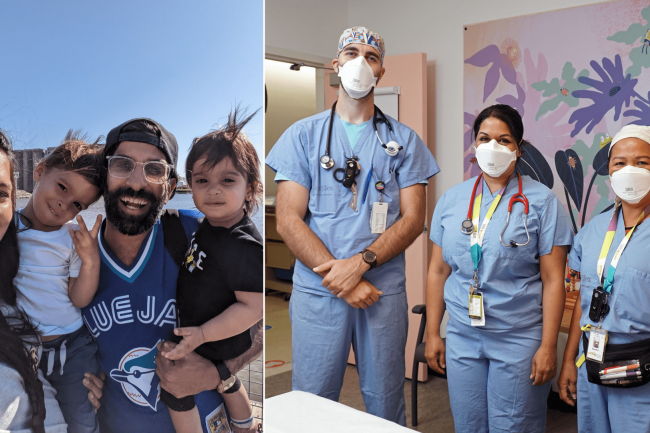 The Juma family and staff from the MGH Child and Youth Emergency Zone