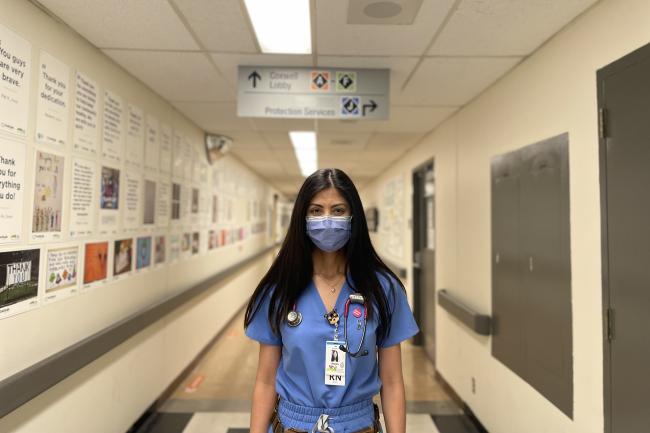 Hadia Bilal Ahmad, full-time registered nurse in the emergency department at MGH