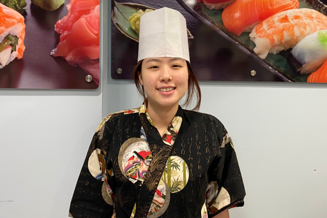 Emily Kwon, Manager and Chef, at U-Naru Sushi at Michael Garron Hospital