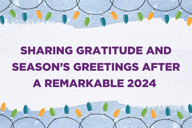 Holiday banner with season's greetings