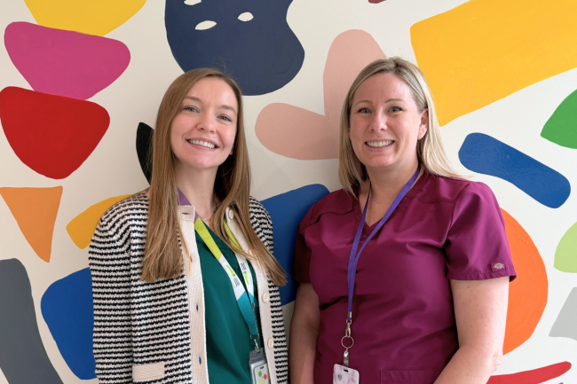 Members of the Pharmacy Department, from left: Cheryl Caskey and Diana Hawkins.