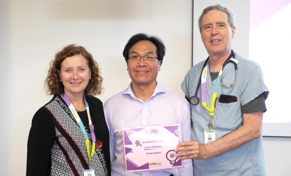 Dr. Wong with Sarah Downey & Dr. Ian Fraser
