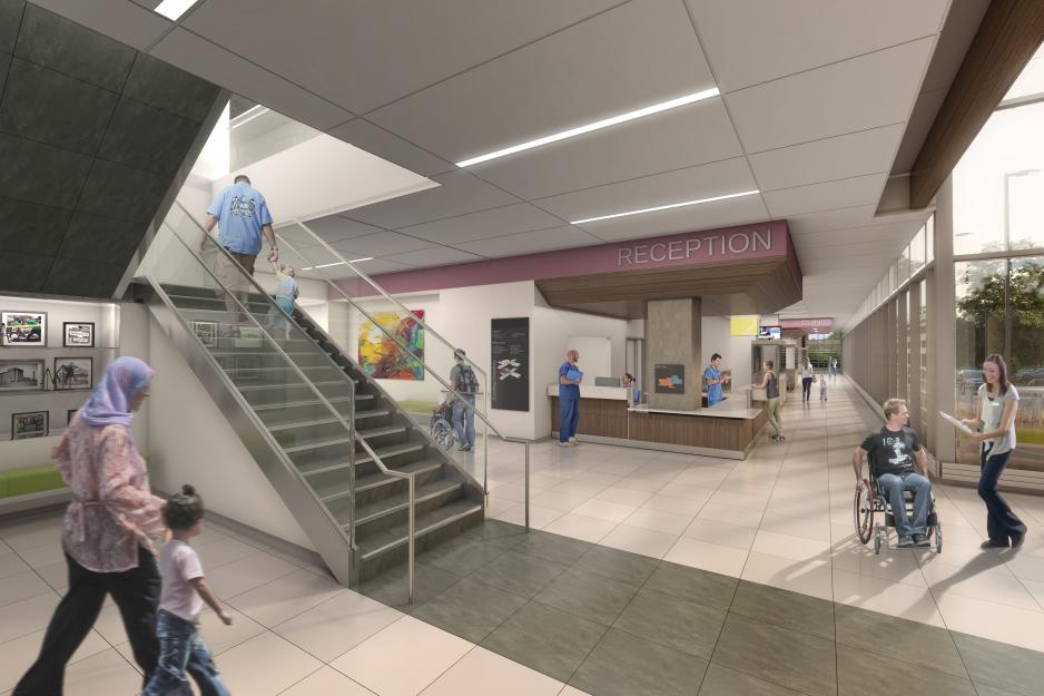 Rendering of future Clinic Area at MGH