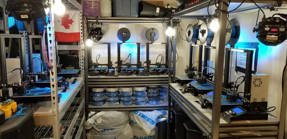 Ryan's 3D printers in action