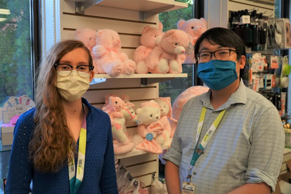 Laura Reedel (left) and Brendon Lam in the General Store at MGH.