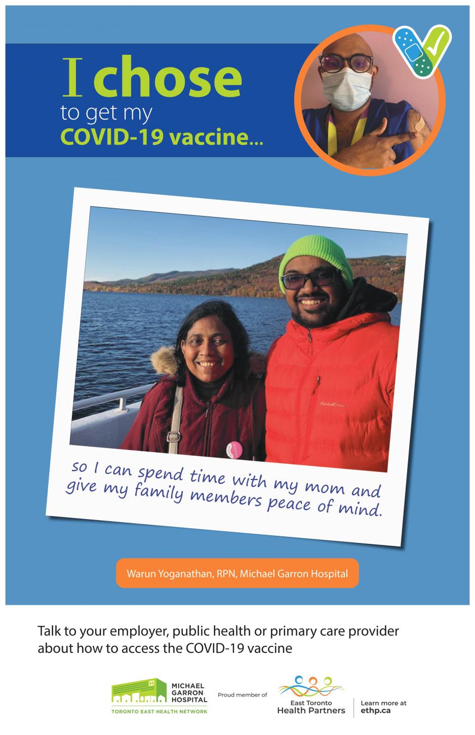 Warun Yoganathan, RPN at MGH, shares his reason for choosing to receive the COVID-19 vaccine.