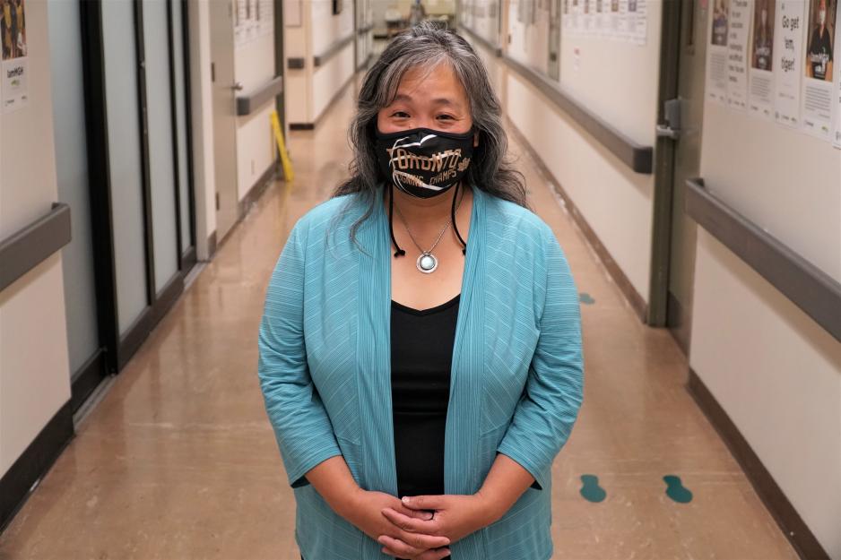 Dr. Karen Chu poses for a photograph at MGH.