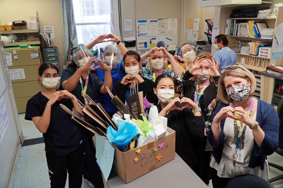 MGH nurses receive donations from the community during the pandemic.