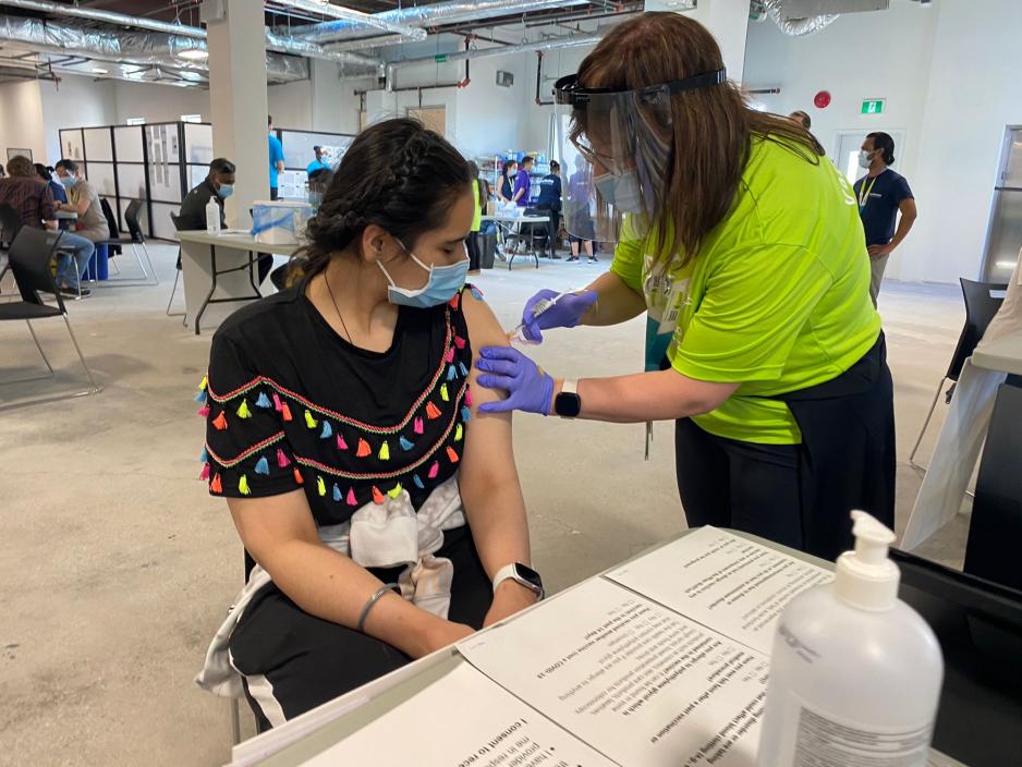 COVID_19 vaccine administered at Thorncliffe Park Community Hub COVID-19 Vaccine Clinic COVID_19 vaccine administered at Thorncliffe Park Community Hub COVID-19 Vaccine Clinic