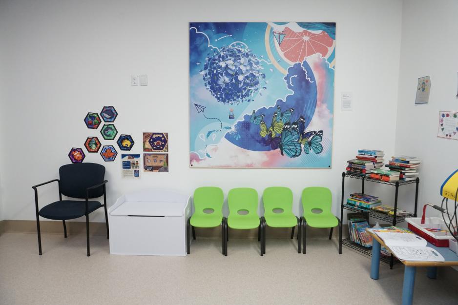 The waiting area in the MGH Child and Youth Emergency Zone.