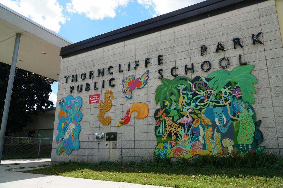 The exterior of Thorncliffe Park Public School.