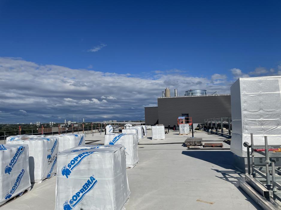 Roof with skyline view