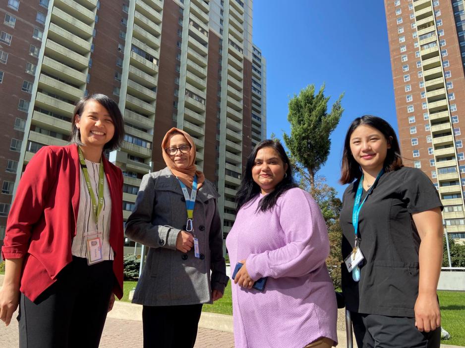 Health Access Taylor-Massey members standing outside smiling