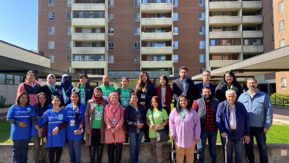 Health Access Taylor-Massey members outside smiling