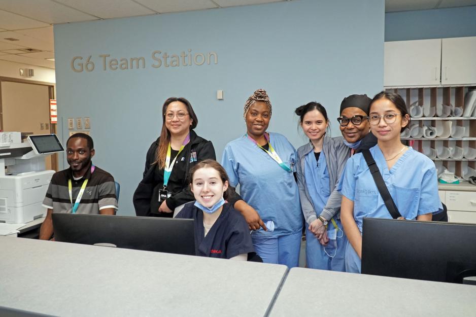 Staff from Inpatient Family Medicine on G6 pose for the camera